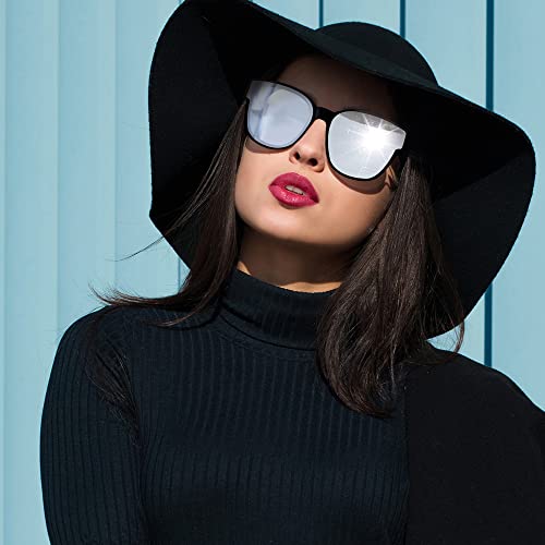 Paukis Over Glasses Sunglasses For Women Men, Polarized Uv Protection, Large Round Cat Eye Oversized Solar Shield Fits Over - Mirror Lens #TOP1