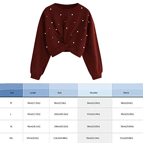 Suéter feminino de manga comprida com contas curtas, estilo pulôver de inverno estilo pulôver de tam