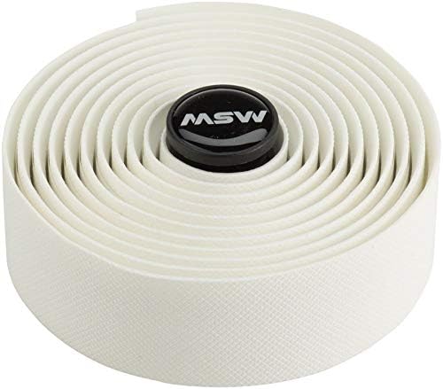 MSW Bike Premium Gel+ Handlebar Tape, Anti-Slip Bar Tape, White