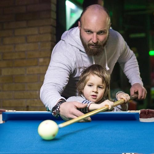 SPOTRAVEL 4FT/4.5FT Billiards Table, Folding/Non-folding Snooker Table with 2 Cue Sticks, 2 Chalks, 16 Balls, Triangle & Brush, Portable Pool Game Table Set (Blue+White, Metal Legs, 122 x 64 x 78cm) - Image 6
