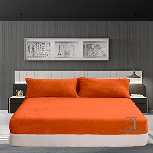 Teddy Fleece Fitted Bed Sheet Extra Deep 30cm Teddy Fleece Warm and Cosy Mid Blue Fitted Bed Sheet Double 135cm x 190cm + 30cm Approximate