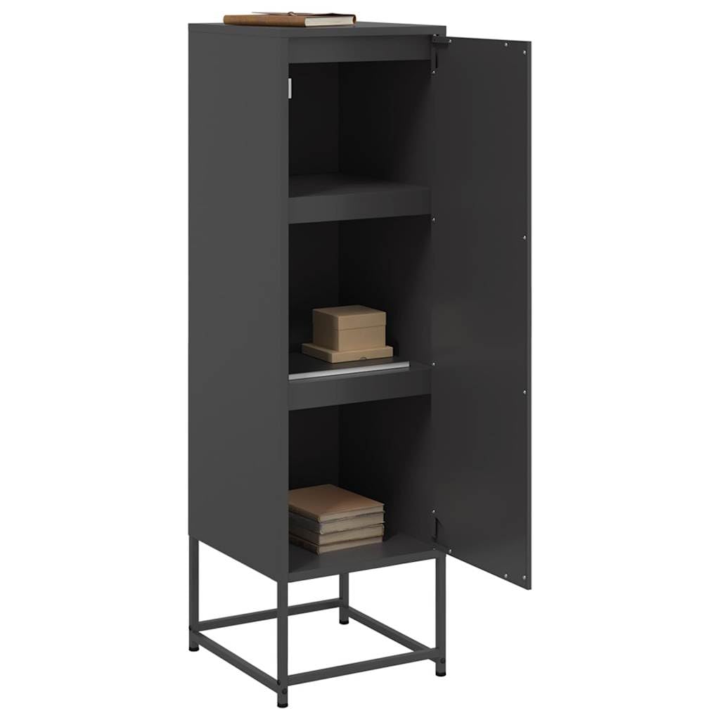 Armadio alto nero, 36 x 39 x 123 cm, in acciaio, design
