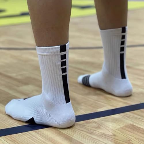 Socks for Fitness, Sports and Casual Outing, Breathable, Machine Washable, High Resilience, Soft, Abrasion-Resistant, Pilling-Resistant, Comfortable - 1 Pack, White2