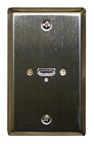 Placa de pared HDMI Philmore 75-677 en acero inoxidable con conector hembra 2