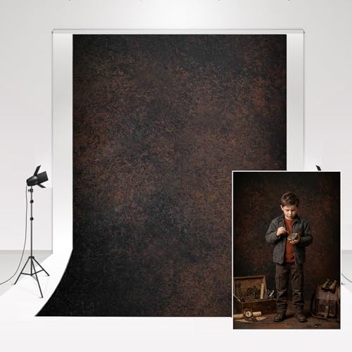 Toile de fond photographie pour portrait et style industriel marron 5x7ft