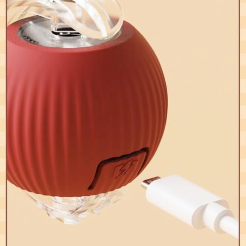 Donubiiu Magic Ball, Interaktiver Spielball, Kauzauber Ball für Hunde, Elektrisch Interaktiver Hundespielzeug Kauzauberball mit Schwanz (1 Stück)