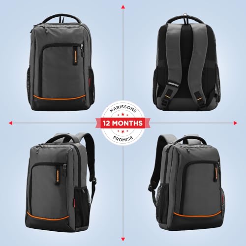 HARISSONS Python 15.6 Inch Gray Laptop Backpack Grey - Image 6