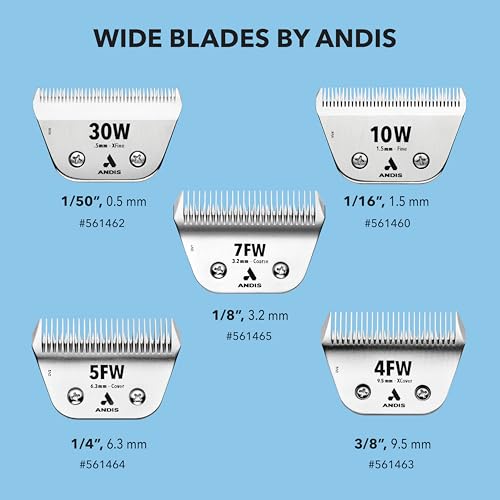 Andis 561462 ceramicEDGE Wide Blade, #30W XFine Cut, Stainless Steel - image 6