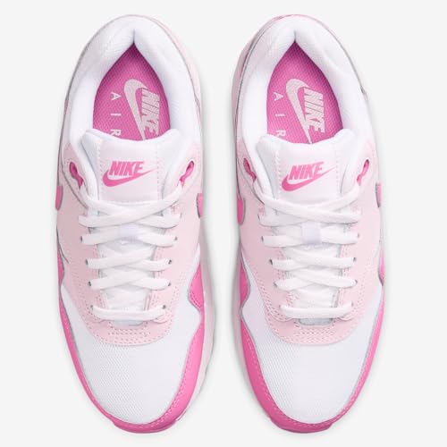 Nike Air Max 1 Big Kids' Shoes (FZ3559-100, White/Pink Foam/Playful Pink)2