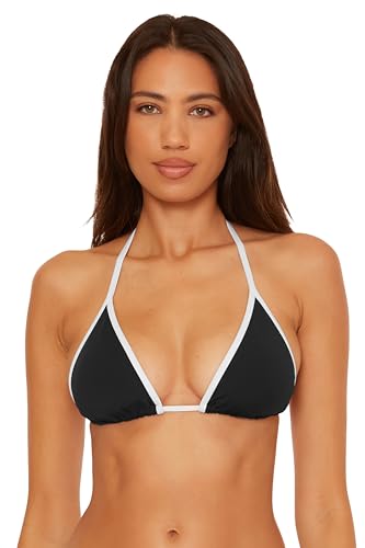 BECCA Women's Sport Mode Triangle Bikini Top, Adjustable, Tie Back, Swimwear Separates