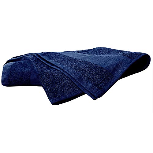 Image of ForPro Professional Collection Premium Bleach Tough Salon Towels, 100% Cotton, Bleach-Proof, Stain Resistant & Color Safe Towels for Salons, Spas, Gyms & Home, 16 inch W x 27 inch L, Navy Blue