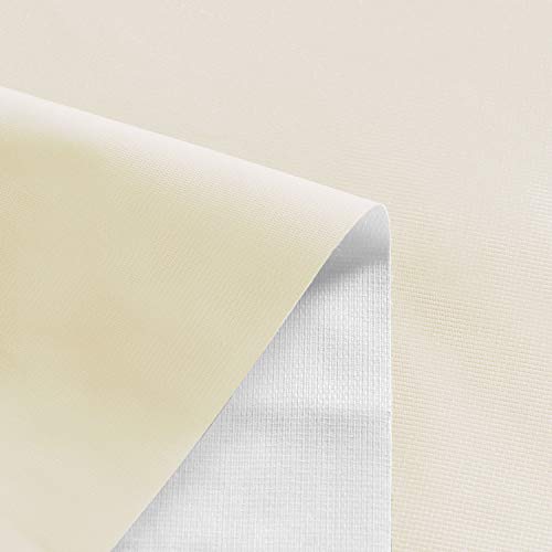 Image of sancua 100% Waterproof Rectangle PVC Tablecloth - 54 x 54 Inch - Oil Proof Spill Proof Vinyl Table Cloth, Wipe Clean Table Cover for Dining Tables, Buffet Parties and Camping, Beige