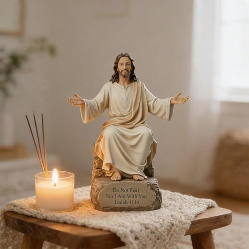 Estatua Cristo con Brazos Abiertos de Resina miniatura 5