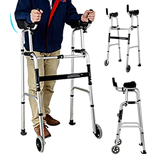 Déambulateur pour personnes âgées avec roues pliable charge max 150 kg