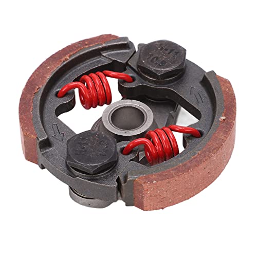 Kupplungsbelag mit Feder, Metalllegierung Keramik Heavy Duty High Torque Dirt Bike Kupplungsbelag Verschleißschutz für 2-Takt 43cc 47cc 49cc Pocket Quad Crosser 4 Wheeler