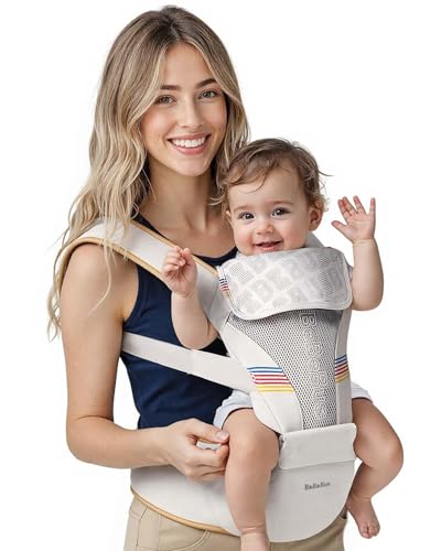 Baby Carrier with Hip Seat, BeBeBus 2-in-1 Ergonomic Newborn to