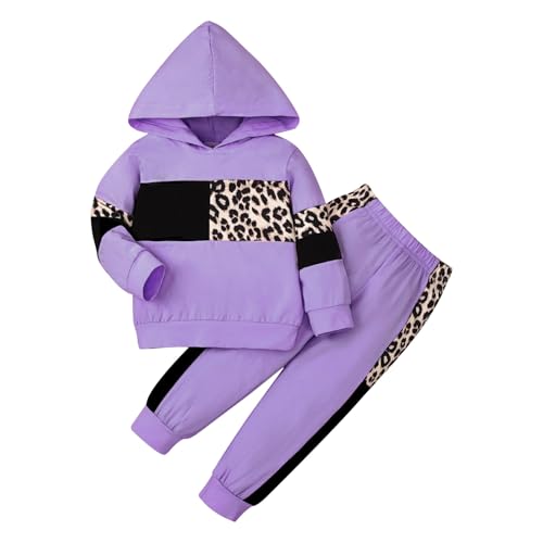 Girls Clothes Toddler Fall Outfits Long Sleeve Hoodie Sweatshirt Tops + Sweatpants 2 Pieces 2-7Y