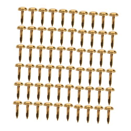 HOMSFOU 200pcs Mini Metal Brads Fasteners for Crafts Decorative Paper Pins for DIY Projects Clips for Scrapbooking and Home Decor