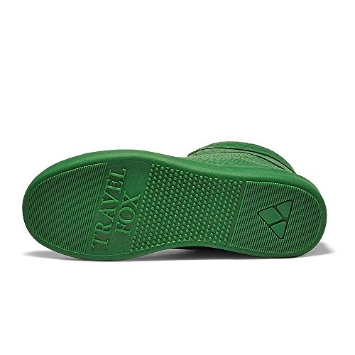 Image of TRAVEL FOX Unisex 900 Nappa Leather Round Toe Lace-Up High-Top Sneakers | Casual Shoes