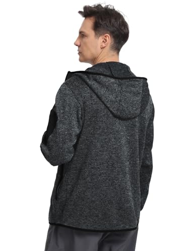 Men's Fleece Lined Jacket Full Zip Lightweight Soft Warm Jacket with Zip Pockets Winter Outdoor Casual Coat4