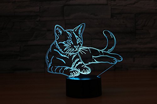 O'lemon, lampada 3D, alimentazione USB, 7 colori