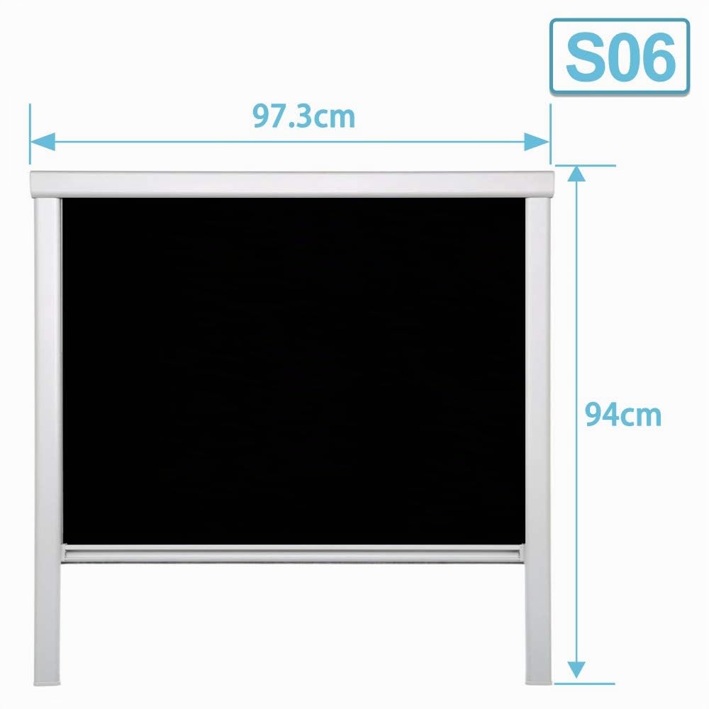 Store occultant pour fenêtre de Toit / S06 Noir (97,3 x 94,0 cm) / occultant et Protection Thermique