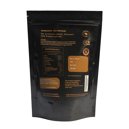 Image of NatureGarden Raw Chia Seeds 250g Pack | Superfood for Weight Loss | High Protein Fiber Omega-3 | Gluten-Free Vegan Keto | Organic Non-GMO Chia Seeds for Eating | Healthy Snacking Seeds