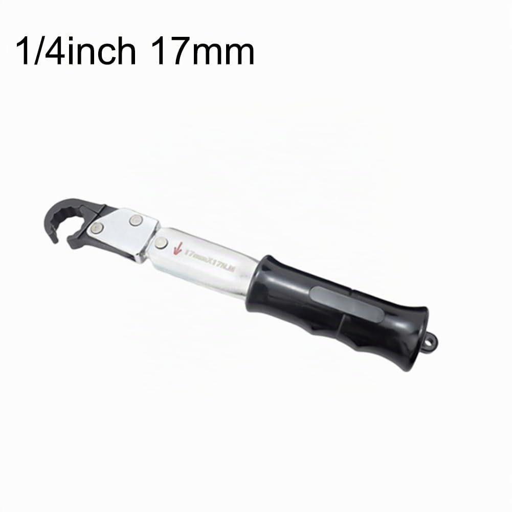 Chiave dinamometrica a cricchetto in acciaio lega nichel cromo 17 mm per tubi in rame 1/4" ideale per riparazione aria condizionata e lavori meccanici in spazi ristretti
