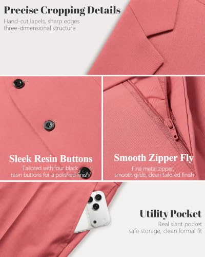 Image of MY'S Men's 3 Piece Suit Set with Tie, One Button Slim Fit Solid Jacket Vest Pants, Prom Party Wedding Business Suits for Men