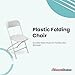 EventStable TitanPRO White Plastic Folding Chair - 50-Pack - Lightweight Foldable Outdoor Chair - Durable Patio Chairs - Chairs Set for Parties Banquet Events