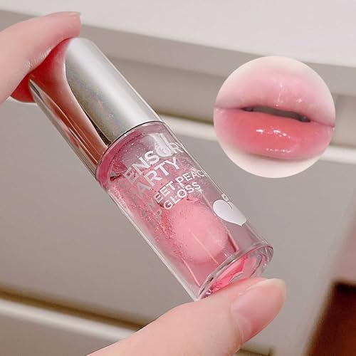 Lip Glow Gloss Plumping Tint,Moisturizing Lip Oil for Lip Lines,4Pcs Jelly Lip Oil,Lip Care Lip Gloss, transparent, 1 count (Pack of 4) - Image 4