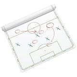 Taktifol Taktikfolie Fußball selbsthaftend - Mobile Taktiktafel Fussball mit 25 Bogen pro Rolle, beschreib- & Wieder abwischbar, Format 60x80cm - Fußball Trainer Zubehör für Spieltage & Training