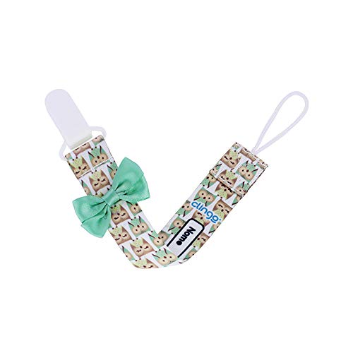 Prendedor de chupeta - Corujas, Clingo, Verde