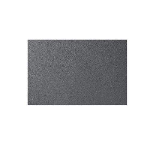 Set de table en cuir gris foncé imperméable et antidérapant pour assiette