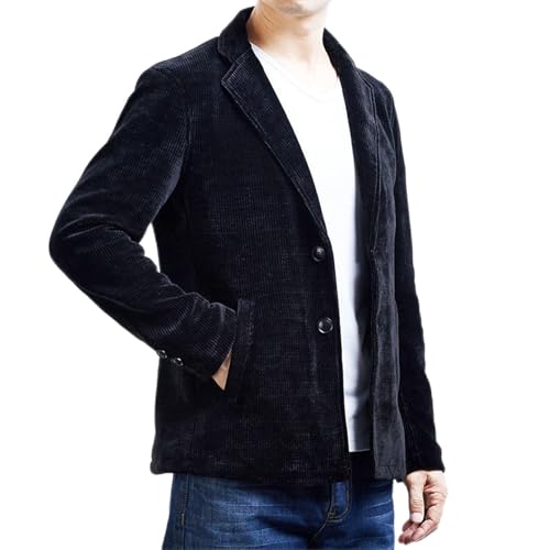 GATMSTZ Blazer Jacket Men Casual Corduroy Suit Sport Coat Vintage