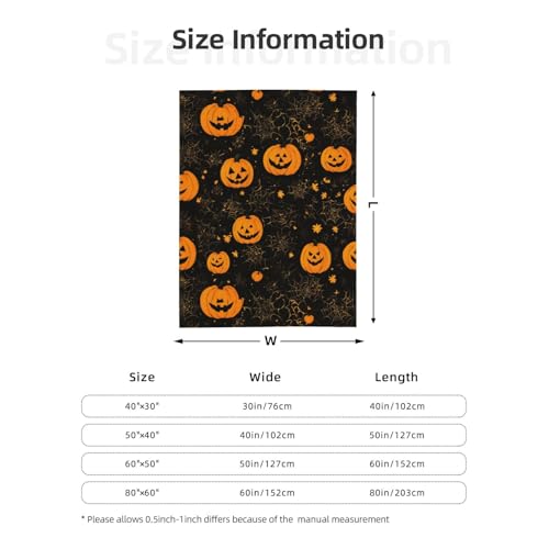 Couverture flanelle citrouille d'Halloween imprimé super doux pour lit