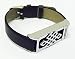 BSI Black Leather Replacement Bracelet With New Unique Design Silver Metal Jewelry Housing For Fitbit Flex Smart Band