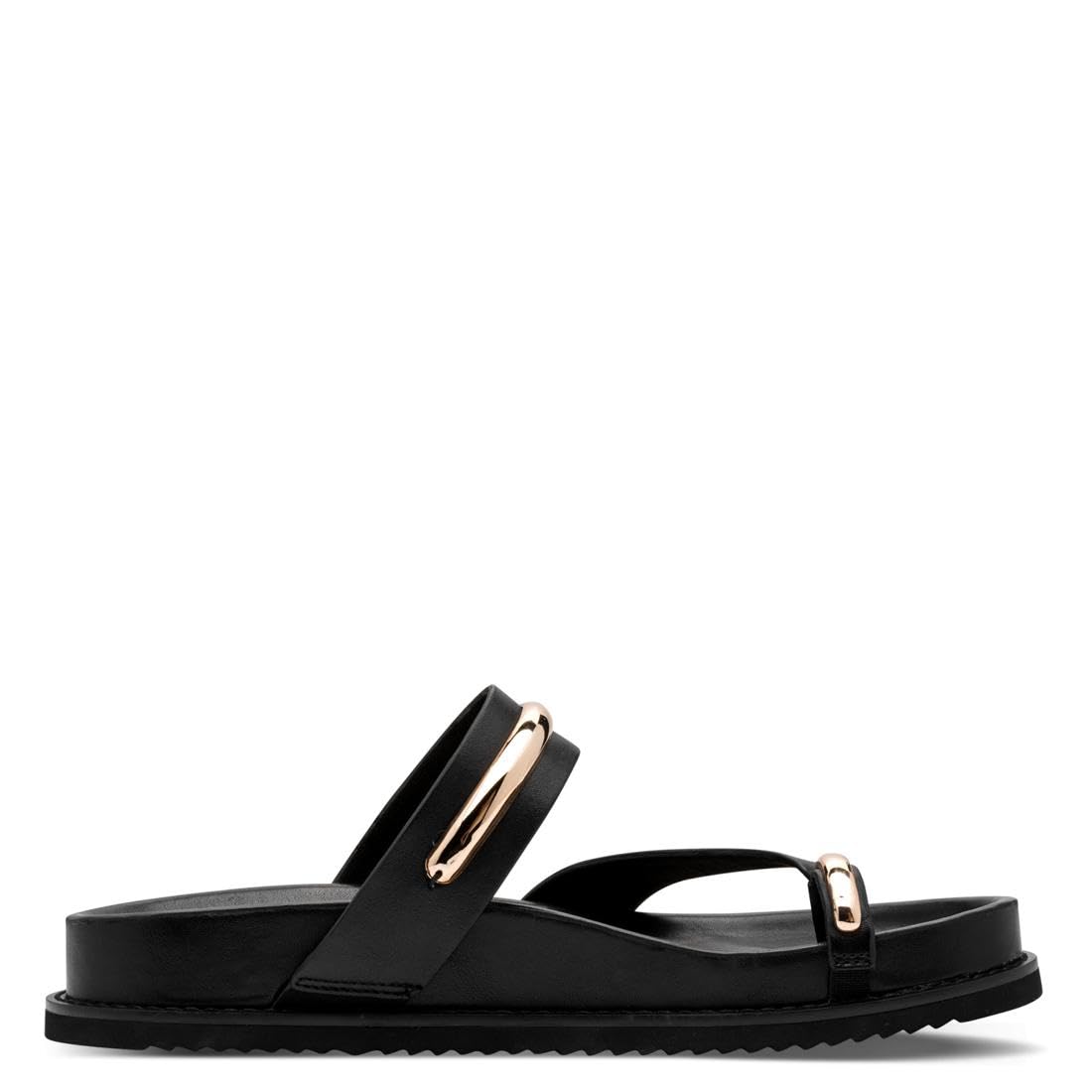 Tamaris Damen Fußbett Pantolette Leder flach