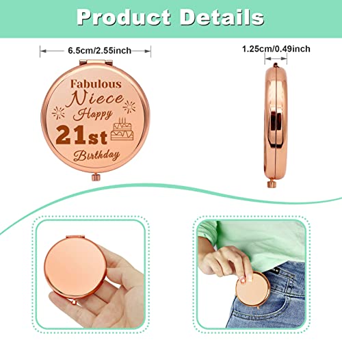 Espejo compacto de maquillaje redondo de 2.6 pulgadas miniatura 4