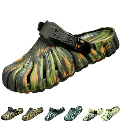 Image of Monstera Slippers, Variegated Monstera Shoes, Non-Slip Soft Lightweight Bathroom Slides Unisex