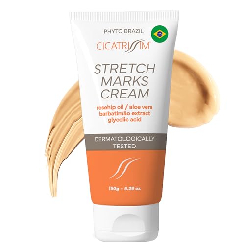 Cicatrissim Stretch Mark Cream for Red and White Striae - Softens Stretch Marks, Evens Skin Tone, and Firms Skin - All Skin Types - 150g