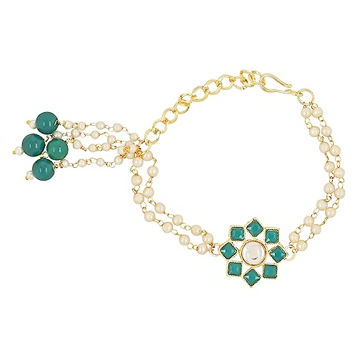 Image of I Jewels Womens Designer Pearl Rakshabandhan Lumba Bracelet For Bhabhi /Sister