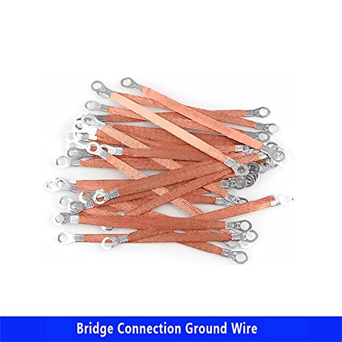Okdeals AM8AM0F3PKUS Bridge Connection Ground Wire New Copper Clad Aluminum Braided Grounding Cable Soft Connection Hole Electric Box 100Pcs thumb #5