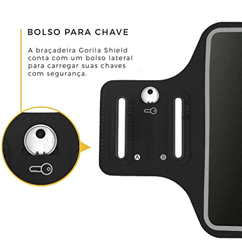 Gshield | Braçadeira Armband Porta Celular para Corrida Smart Universal (8,3 cm x 16,3 cm)