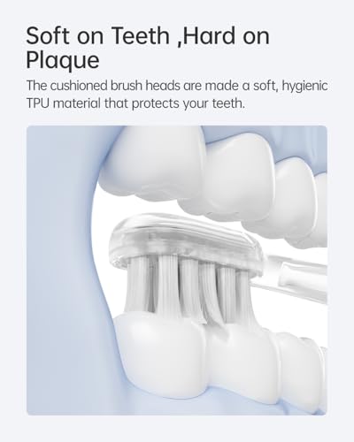Laifen Gepolsterte ZahnbüRstenköPfe 6Er-Pack, ErsatzköPfe Kompatibel Mit Wave/Wave Special Elektrischer ZahnbüRste(Sauber, Epolsterte) – Bild 4