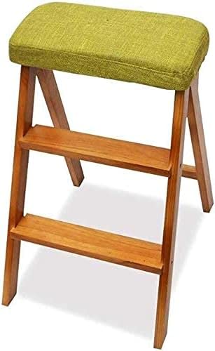 Taburete de cocina de madera plegable OKUOKA con escalera de tijera