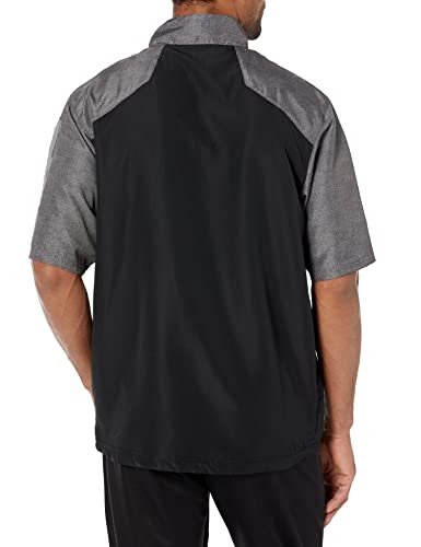 Image of Holloway Unisex Ultra-Lightweight Aero-TecO Raider Short-Sleeve Warm-Up Pullover-Carbon PRT /Blck