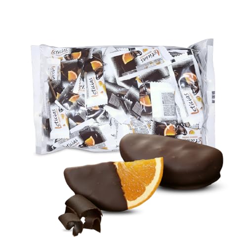 LAPASION - Gajos de naranja confitada con chocolate bolsa 1Kg (leticias).