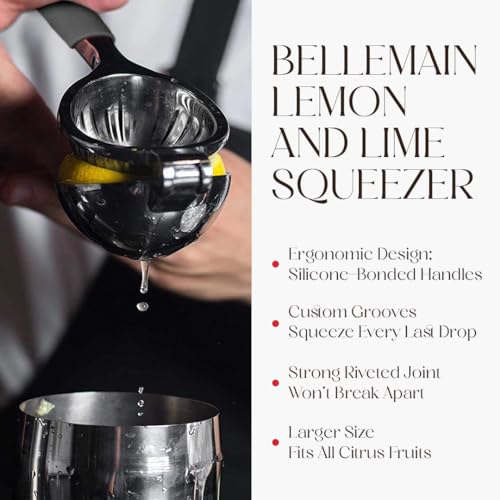 Image of Stainless Steel Lemon Squeezer and Lime Press - Heavy Duty Manual Citrus Juicer and Handheld Juice Press for Lemons, Limes, and Small Citrus Fruits