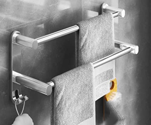 Barre porte-serviettes salle de bain support rangement durable - 2